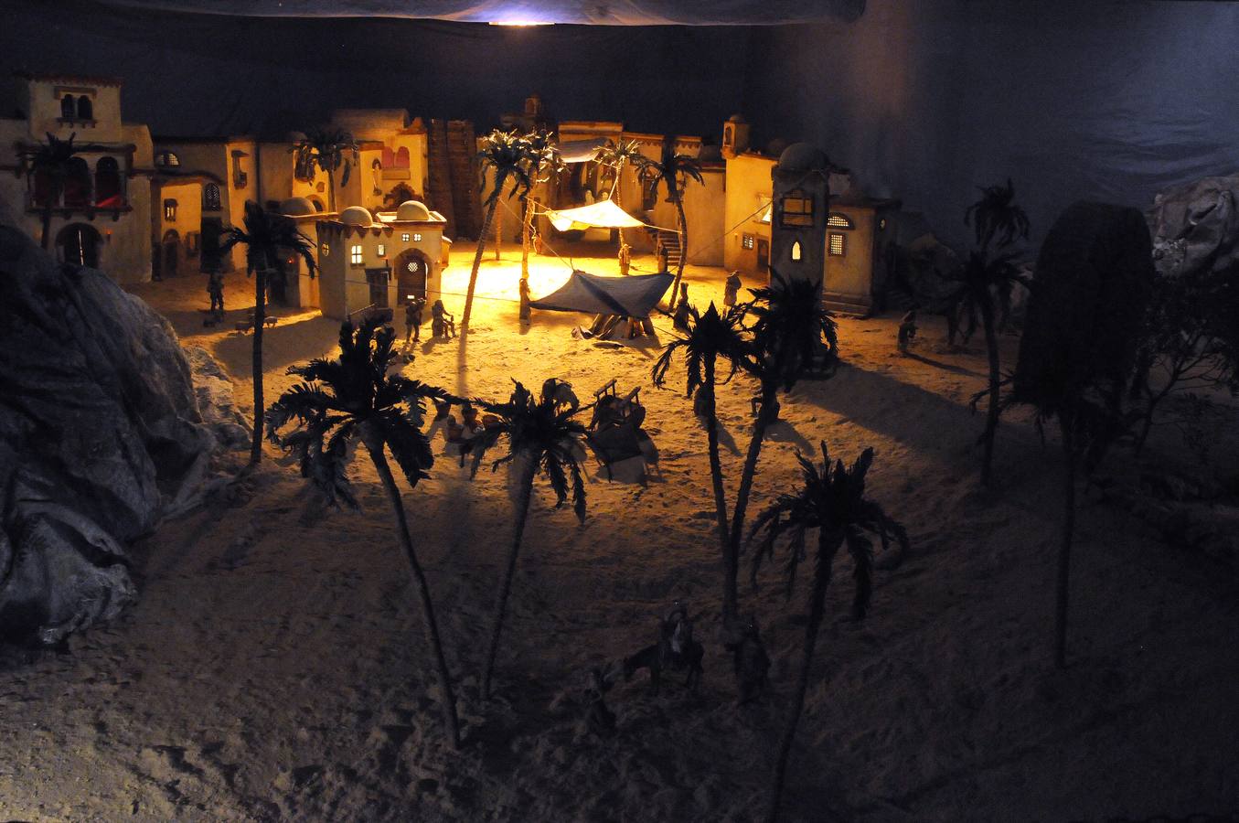 el Belén de la Asociacion de Belenistas se puede visitar en el Centro Cultural Alcazaba (Mérida)