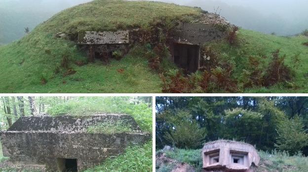 Algunos de los fortines son túmulos en mitad de un monte.