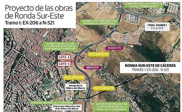 Gráfico. Ronda Sureste de Cáceres.