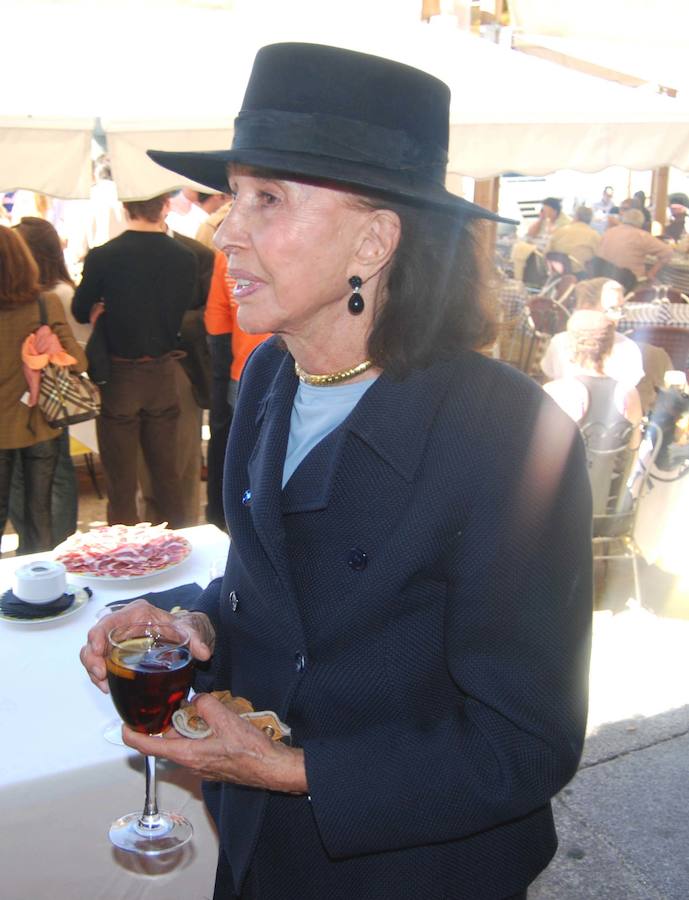 La condesa viuda de Romanones, en una celebración familiar en Trujillo, en 2008.