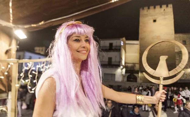 Imagen del Carnaval cacereño, en la Plaza Mayor. 