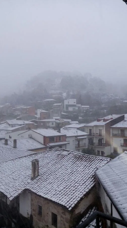 Nieve en Baños de Montemayor