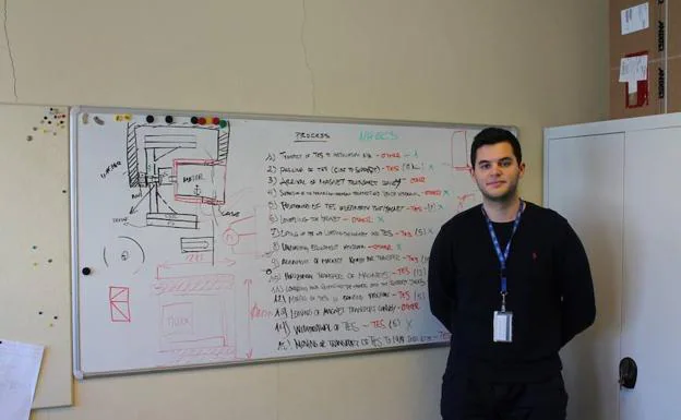 Desde hace siete meses, Joaquín Terrón, pacense de 22 años y estudiante de Ingeniería Mécanica por la Universidad de Extremadura, compagina su estancia en el CERN con el Trabajo de Fin de Grado.