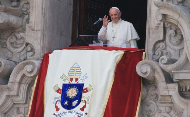 El papa Francisco, durante su discurso ante los obispos peruanos.