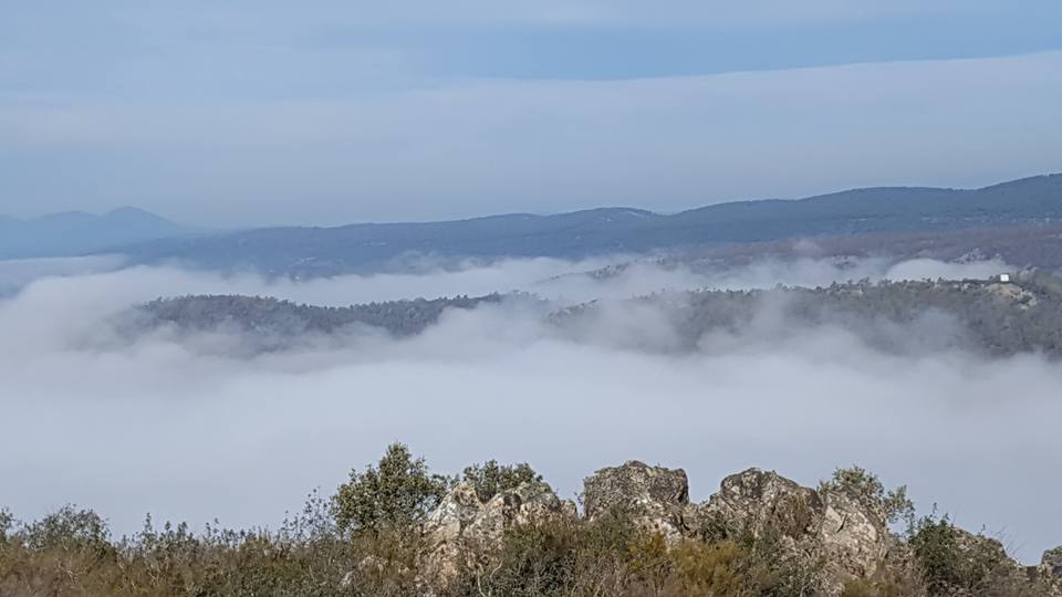 Las nieblas por estas fechas dejan unas estampas espectaculares en la Siberia extremeña, y más concretamente, estas instatáneas pertenecen la zona de Helechosa de los Montes