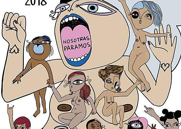 Diseño de p.nitas para la próxima huelga de mujeres del 8 de Marzo.