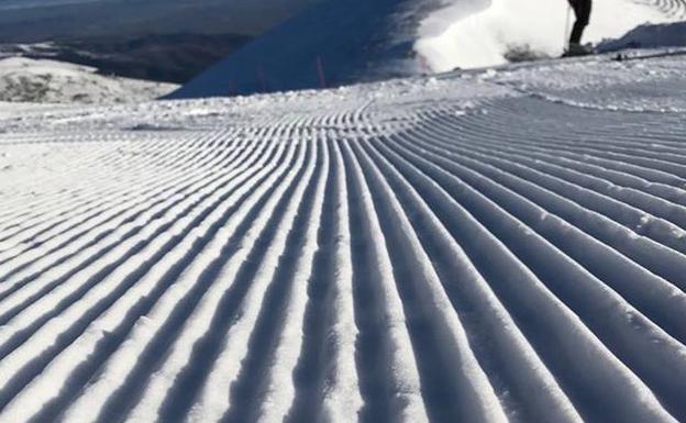 Preciosa imagen del estado de la nieve en Valdezcaray