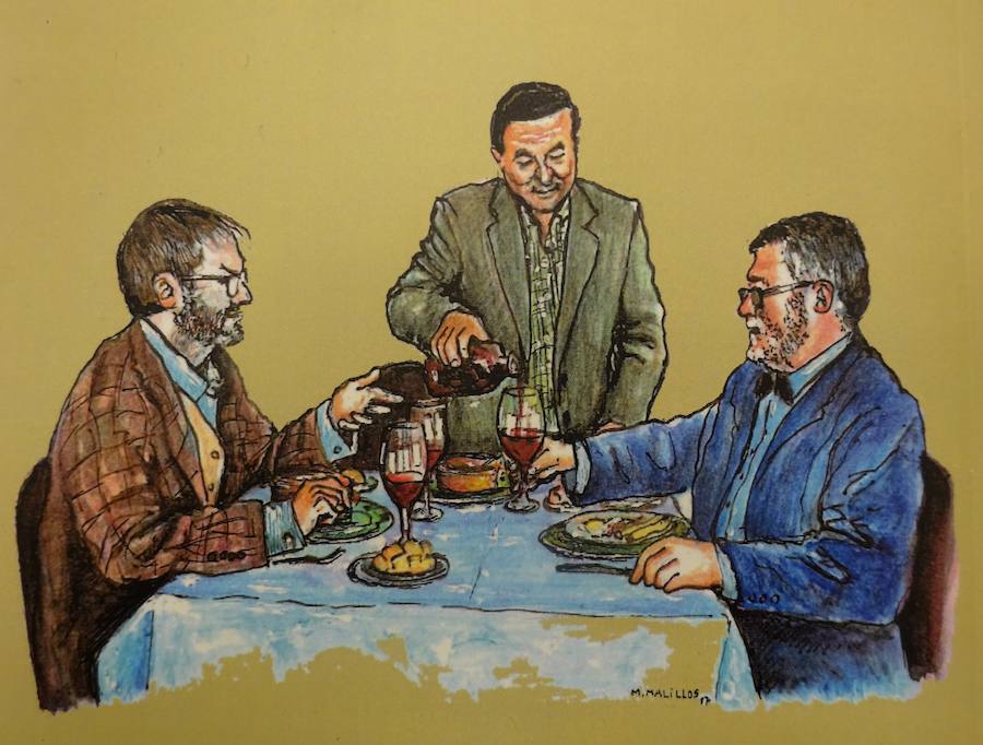 Dibujo de Malillo de los autores de la obra: Víctor Casco, Asorey y Valentín Domínguez