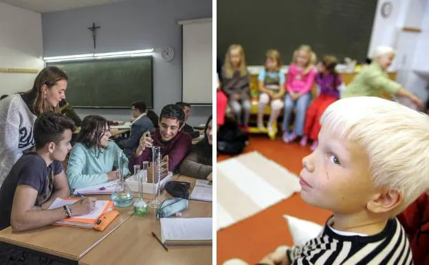 Escolares durante una clase en un colegio finlandés en una imagen de archivo. :: HOY