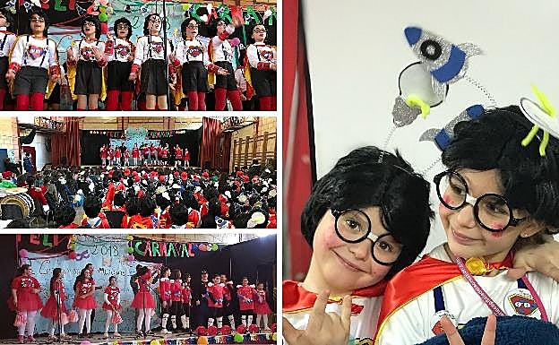 Los niños del carnaval dan la murga