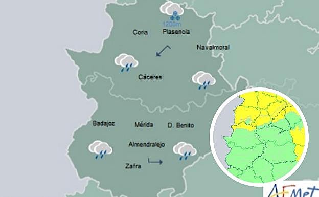 Mapas de previsión y de alertas de la Aemet para mañana martes