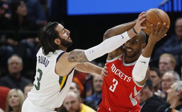 Ricky Rubio, en plena defensa.