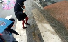 Aguacero en Badajoz en plena hora punta