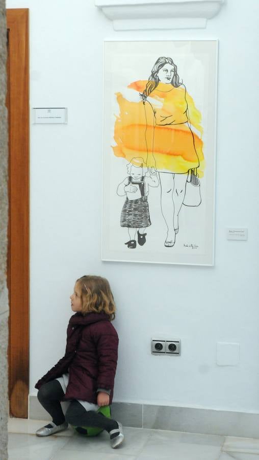 Una exposición de 38 mujeres artistas al hilo de la celebración del 8 de Marzo reivindica en la Asamblea de Extremadura que las féminas 'pinta' "mucho" en la sociedad.