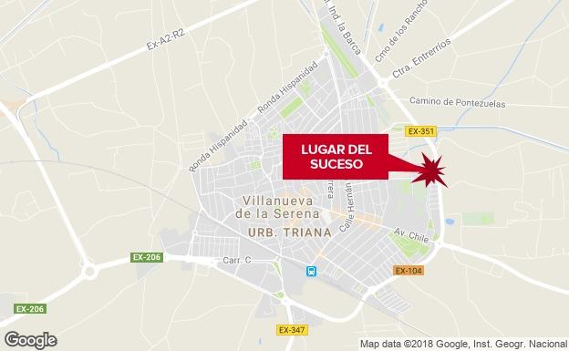 Herido leve un hombre de 74 años al caerse de una bicicleta en Villanueva de la Serena