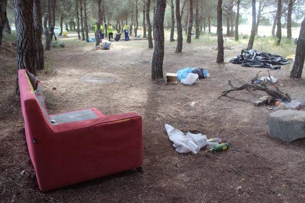 Estado en el que quedó el paraje el año pasado. :: Jairo Pino