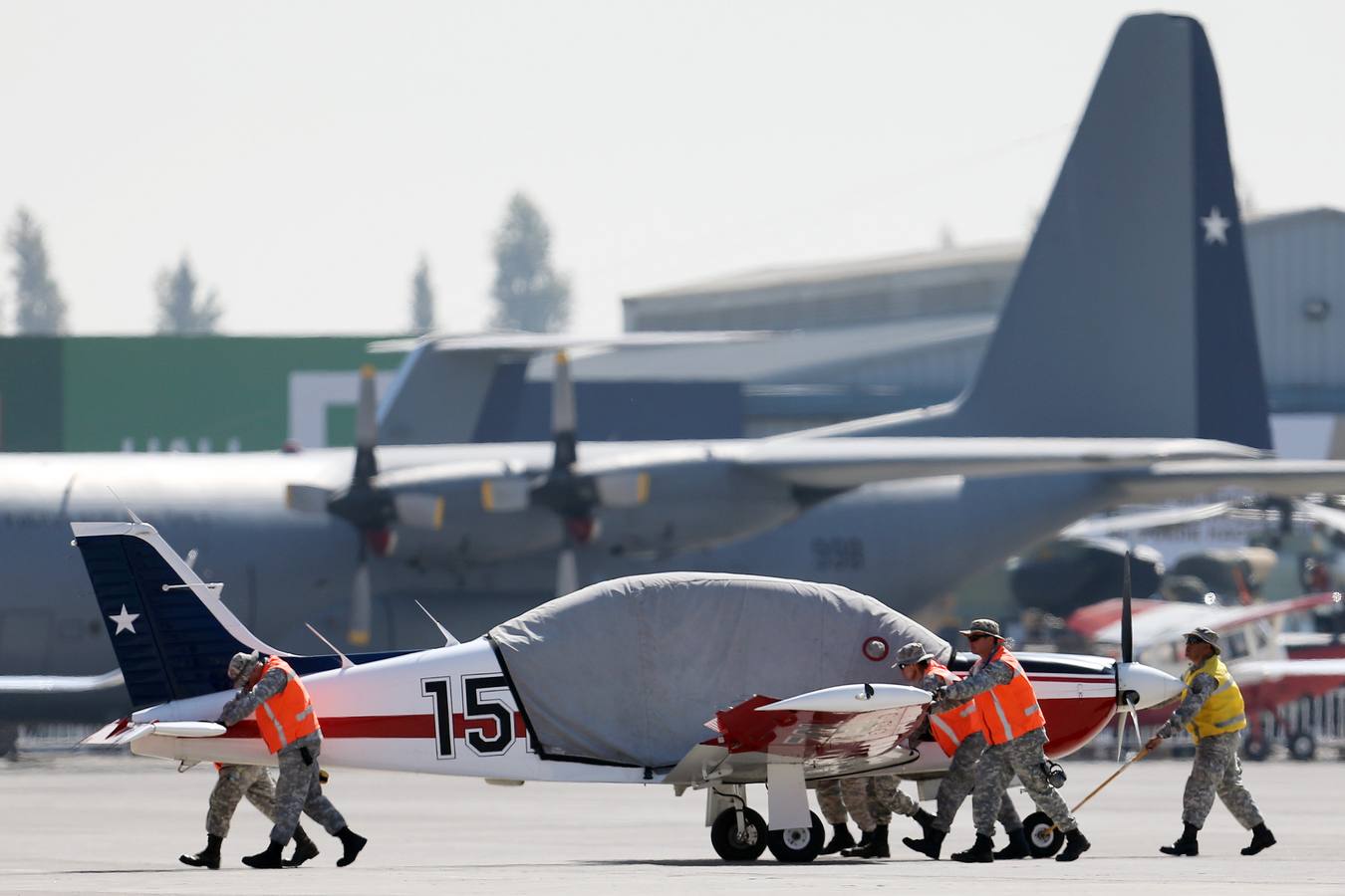 Vigésima edición de la Feria Internacional del Aire y del Espacio (Fidae), considerada la exhibición aeroespacial, de defensa y seguridad más importante de América Latina, en Santiago. (Chile)