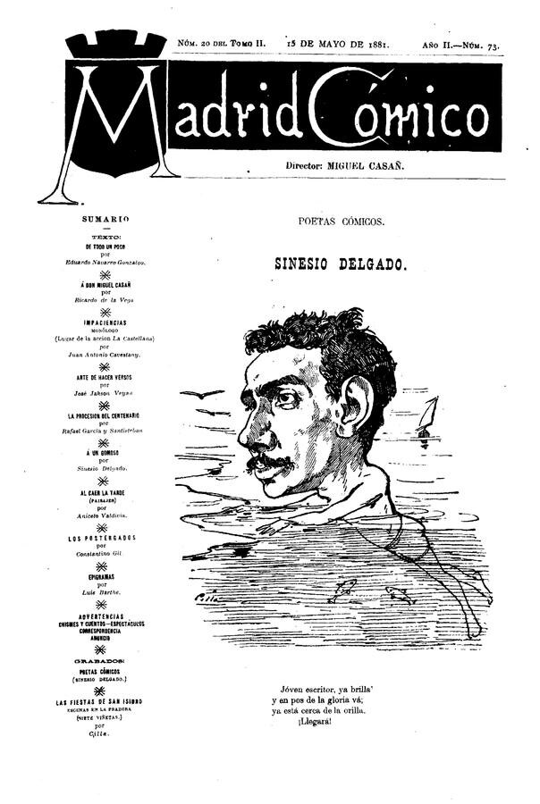 23-Caricatura de Sinesio Delgado hecho por Cilla para 'Madrid Cómico'.