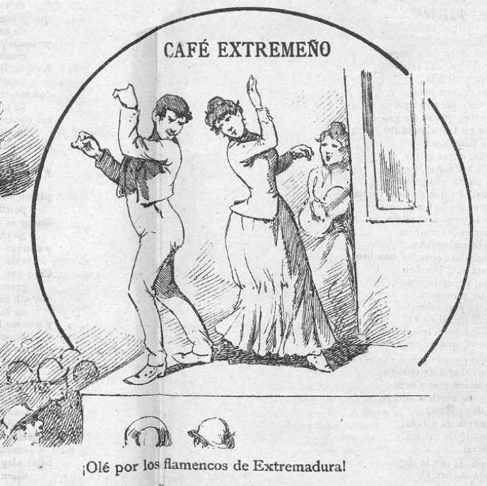 9-Dibujo de la actuación en el Café Extremeño, en Cáceres