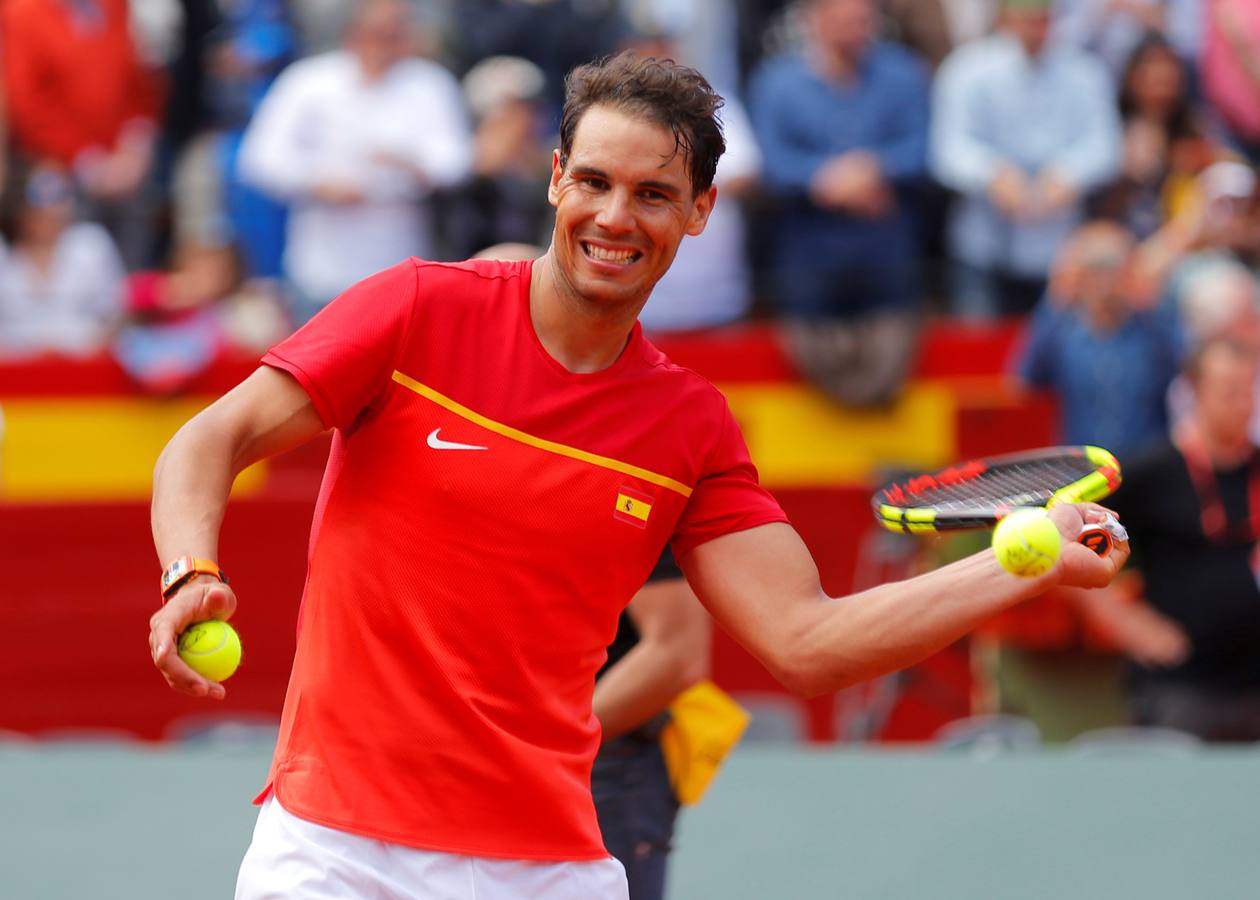 Rafael Nadal, número 1 mundial, disputó el cuareto partido de la elminatoria entre España y Alemania ante Alexander Zverev.