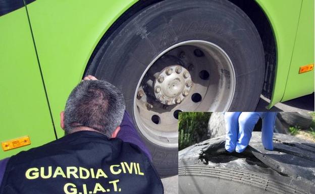 Denuncian al conductor de un autobús por viajar de Olivenza a Valencia de Alcántara con las ruedas en mal estado