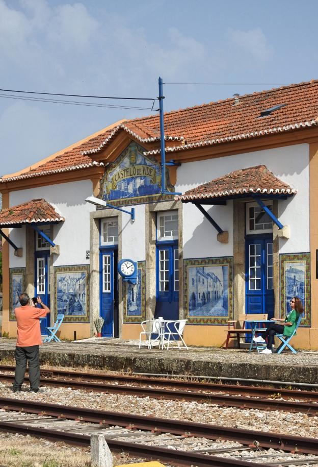 Antigua estación de Castelo de Vide, hoy pensión. :: E. R.
