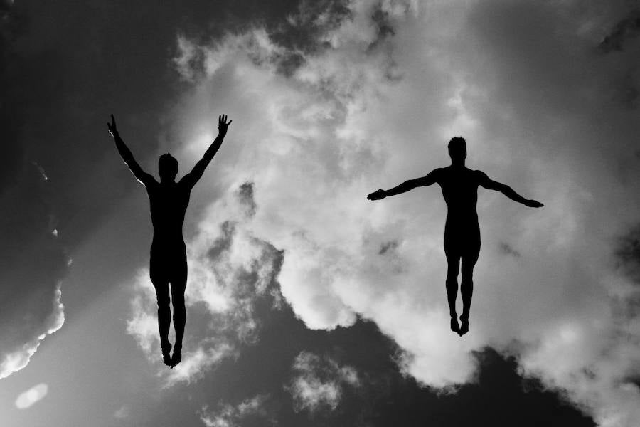 Paolo Pellegrin. USA. Fort Lauderdale. Los saltadores Davd Boudia y Thomas Finchum, 2008