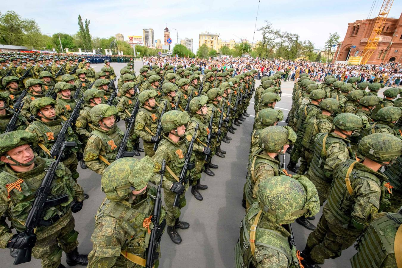 Celebraciones que marcan el 73º aniversario de la victoria de la Unión Soviética sobre la Alemania nazi durante la Segunda Guerra Mundial Volgogrado. 