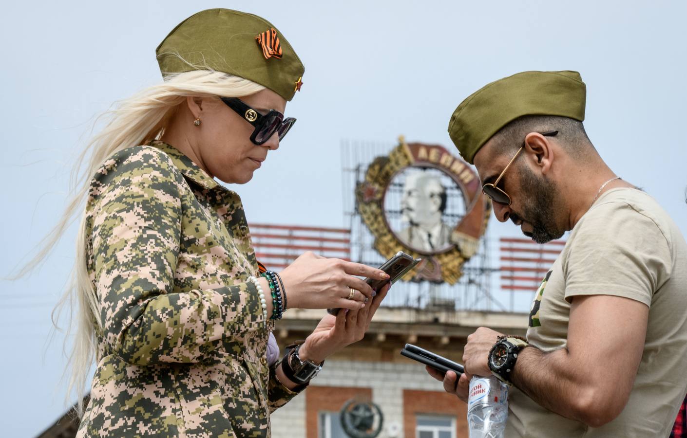 Celebraciones que marcan el 73º aniversario de la victoria de la Unión Soviética sobre la Alemania nazi durante la Segunda Guerra Mundial Volgogrado. 