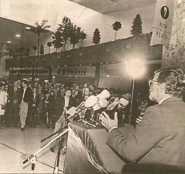 Inauguración del Ruta de la Plata, en 1993. 