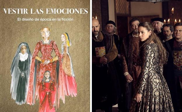 A la izquierda, el cartel de la exposición en el Museo de Cáceres; a la derecha, un fotograma de 'La corona partida'. 