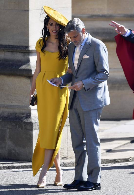 George y Amal Clooney, a su llegada al Castillo de Windsor.