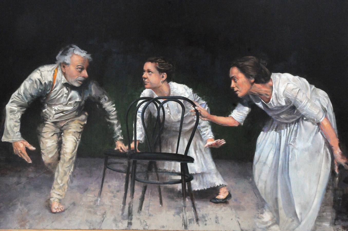 La exposición 'Tiempo de pinceles' muestra por primera vez algunas de las obras del artista Jesús Talón. La colección cuenta con 23 cuadros y se podrá visitar hasta el 26 de junio, en la Asamblea de Extremadura