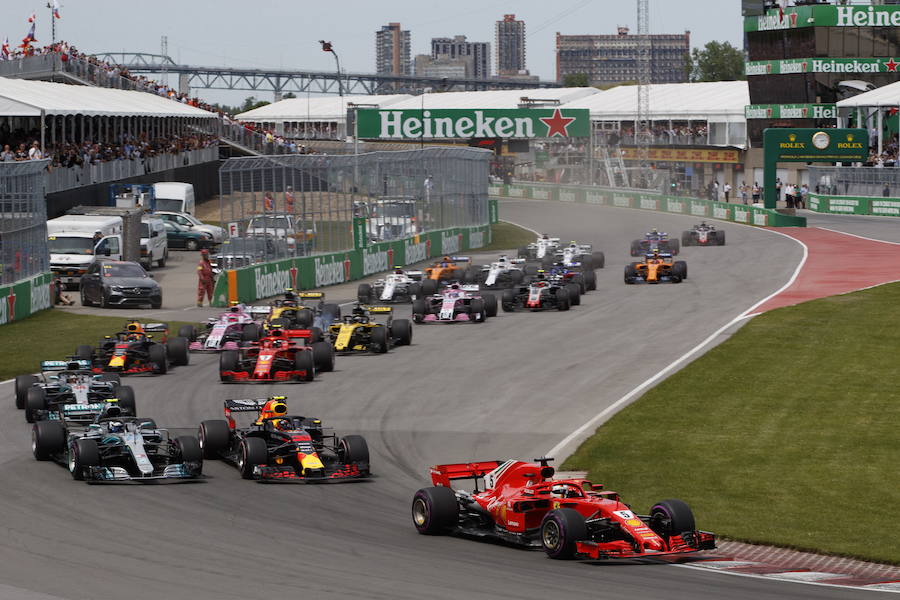 Vettel se impuso en Canadá mientras que Alonso tuvo que abandonar la carrera en la vuelta 44 debido a problemas mecánicos. Carlos Sainz remontó una posición y acabó octavo