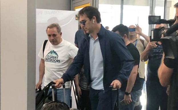 Julen Lopetegui, en el aeropuerto de Krasnodar. 