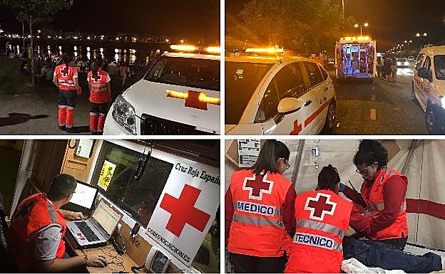 El dispositivo sanitario de Cruz Roja para la Feria de San Juan de Badajoz está formado por 59 voluntarios