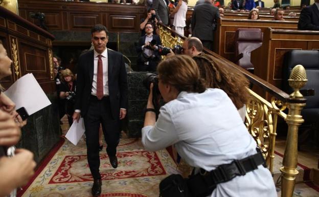 Pedro Sánchez en el Congreso de los Diputados.