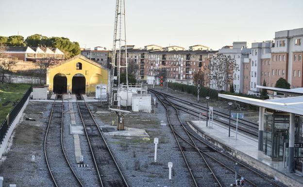 Instalaciones de la estación de trenes deBadajoz.