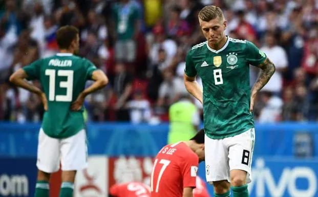 Toni Kroos, desolado tras la debacle alemana. 