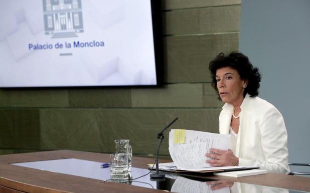 La Ministra de Educación y portavoz del Gobierno, Isabel Celáa. 