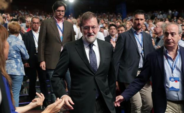 Mariano Rajoy, durante el congreso del PP en Madrid.