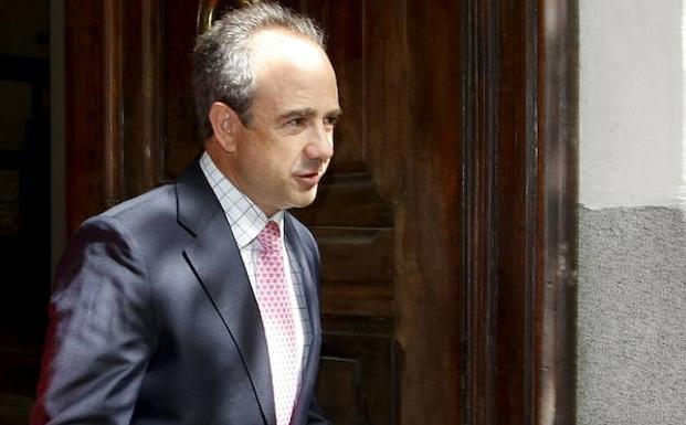 Arturo González Panero sale del Tribunal Superior de Justicia de Madrid. 