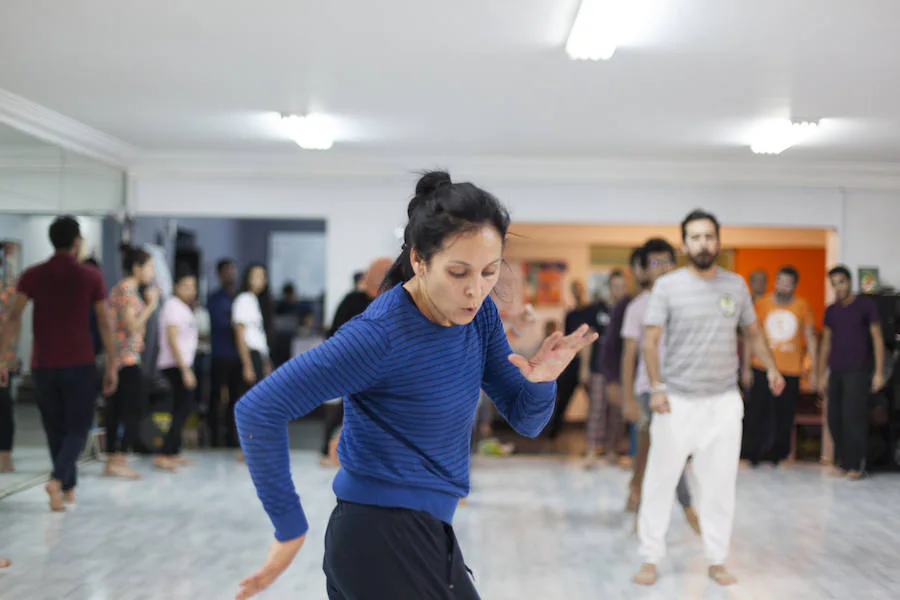 Material fotográfico de Libertad como profesora en la Academia de Danza Contemporánea de El Cairo, Egipto (Cairo Contemporary Dance Center).