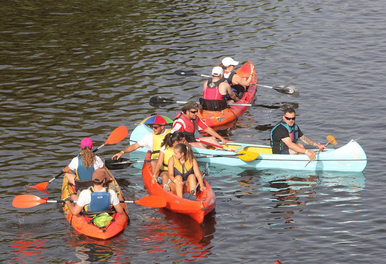 Recorrieron casi 19 kilómetros  entre el puente de la Macarrona de Riolobos y el de Hierro de Coria