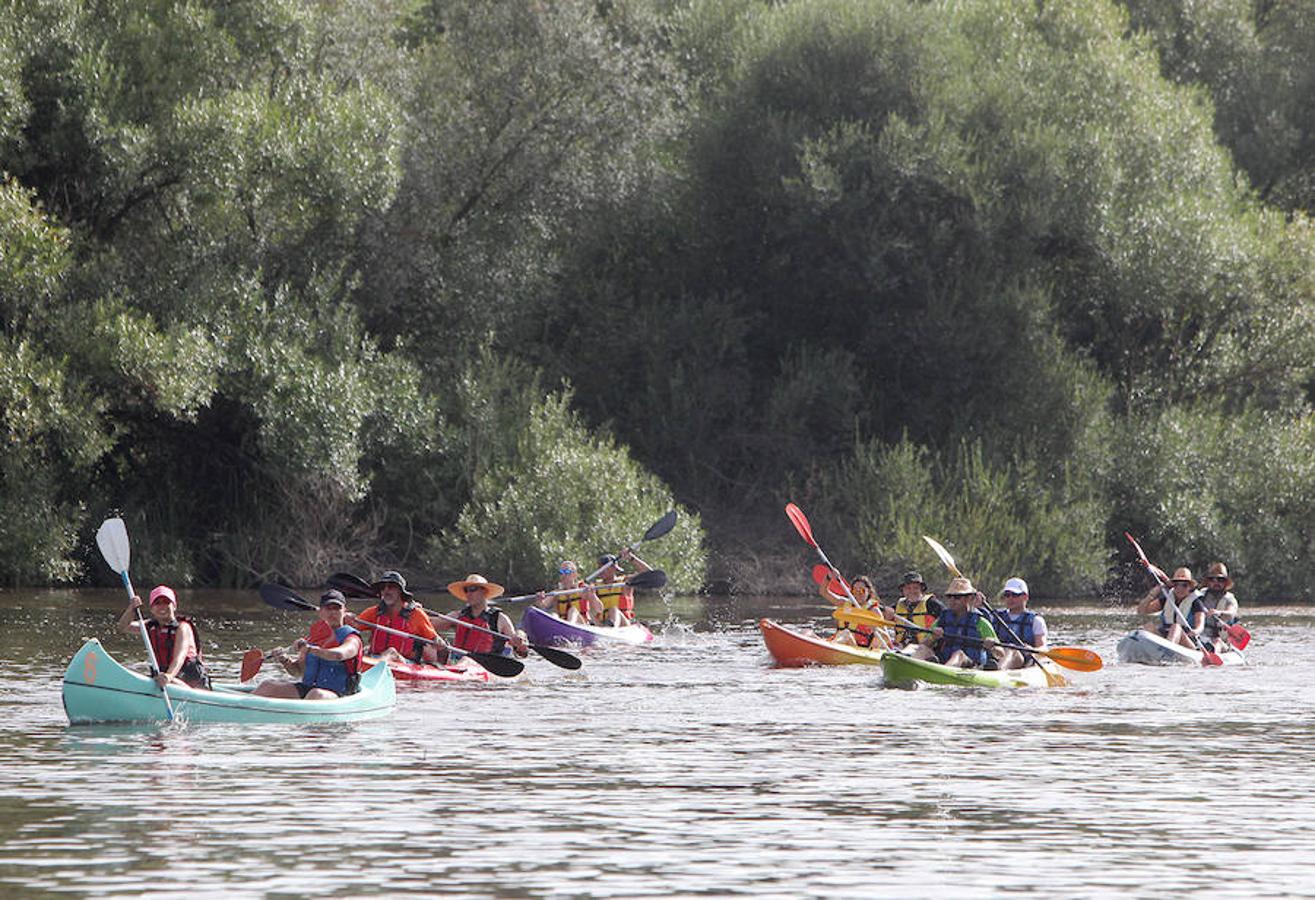 Recorrieron casi 19 kilómetros  entre el puente de la Macarrona de Riolobos y el de Hierro de Coria