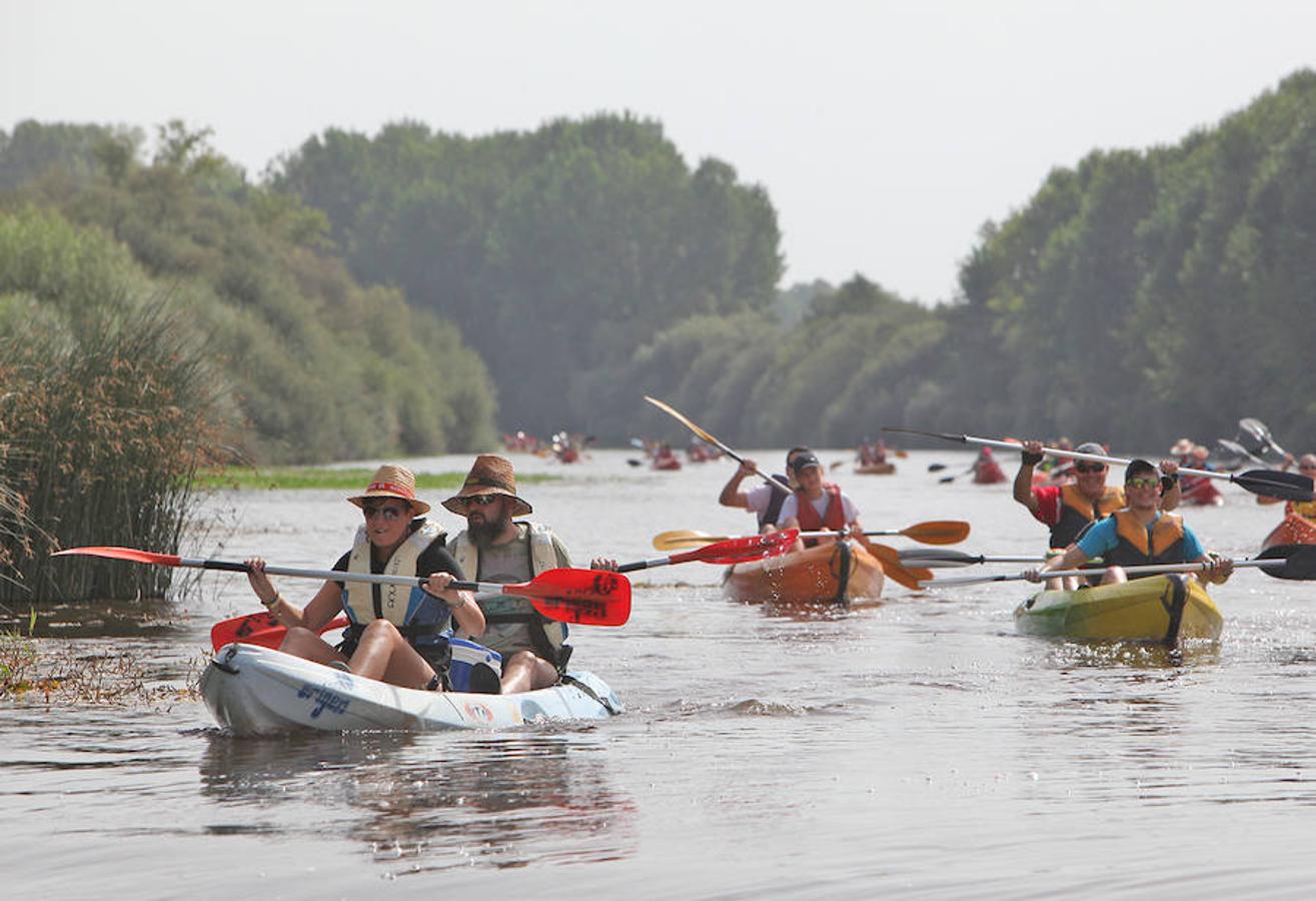 Recorrieron casi 19 kilómetros  entre el puente de la Macarrona de Riolobos y el de Hierro de Coria
