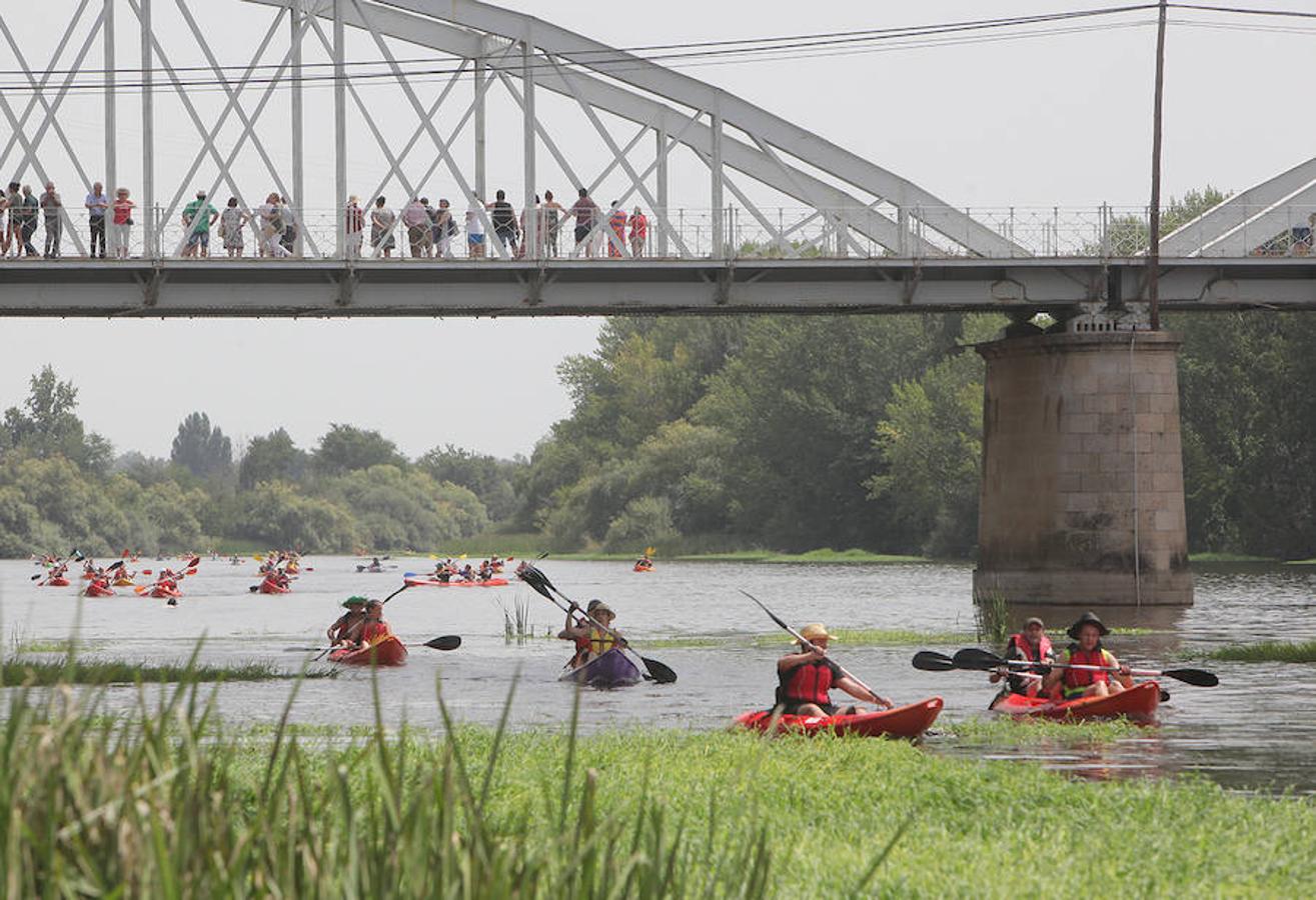 Recorrieron casi 19 kilómetros  entre el puente de la Macarrona de Riolobos y el de Hierro de Coria