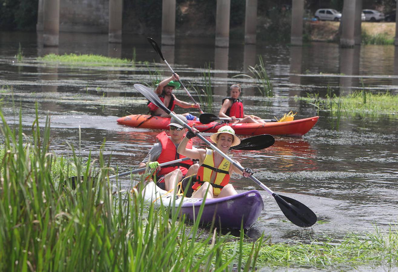 Recorrieron casi 19 kilómetros  entre el puente de la Macarrona de Riolobos y el de Hierro de Coria