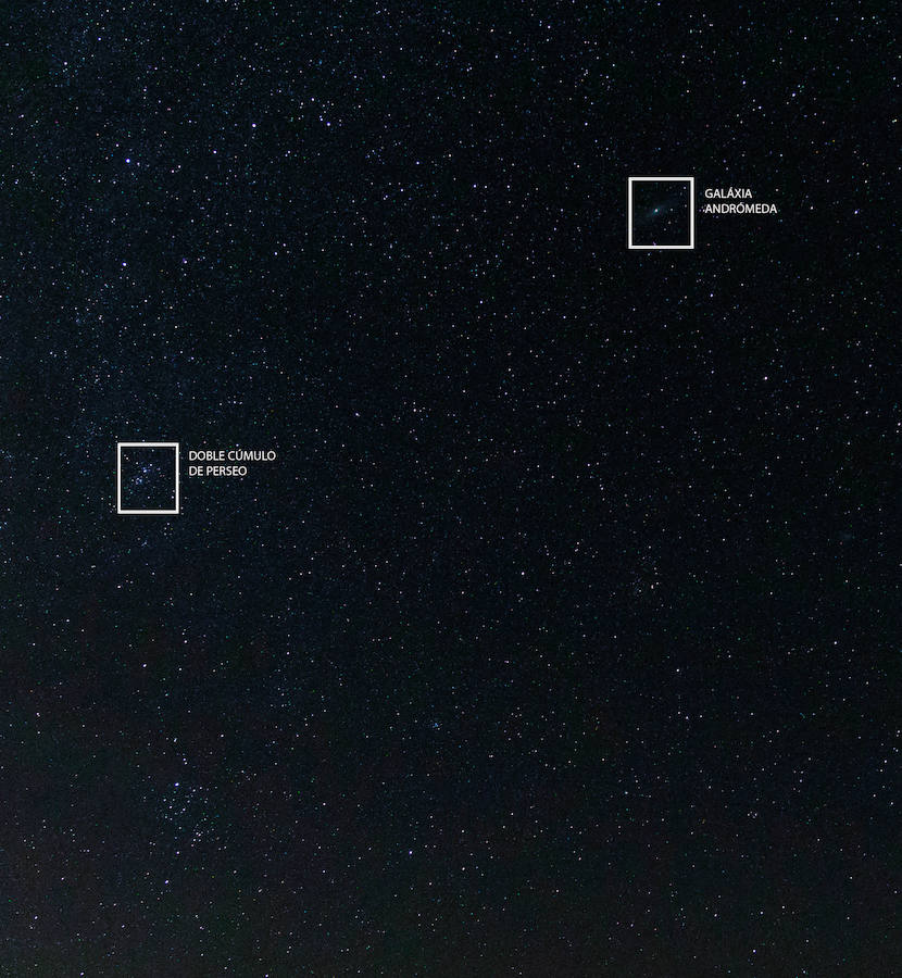 Doble cúmulo de Perseo y Galaxia Andrómeda