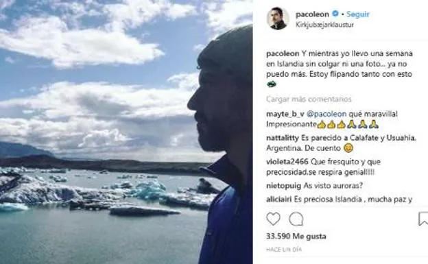 Las increíbles vacaciones de Paco León en Islandia